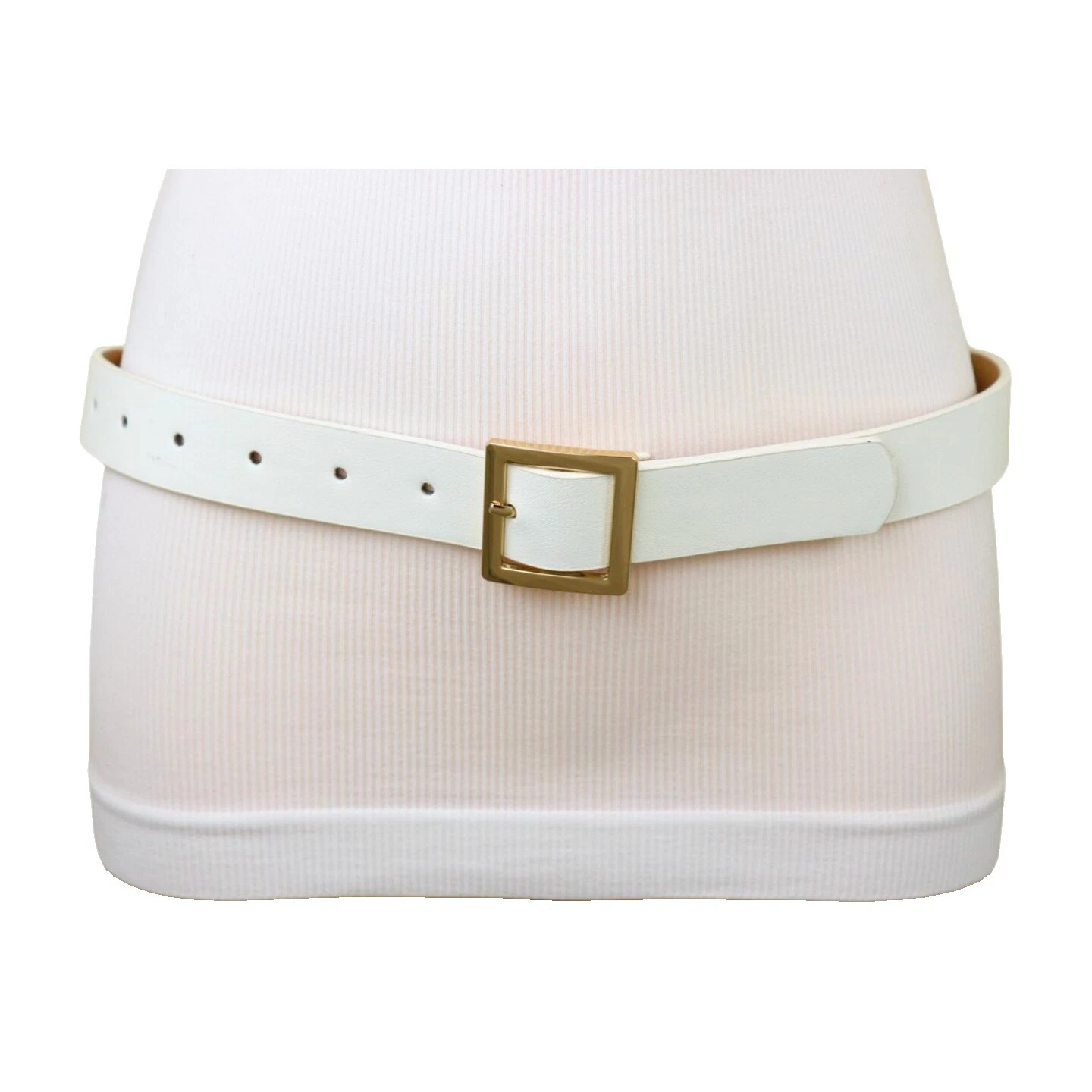 白色花卉腰带女