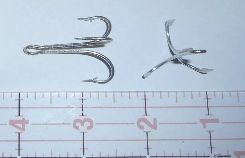 36 MUSTAD 2/0 TREBLE HOOK OPEN RING AND SHANK TINNED EASY SWITCH A++ 7790