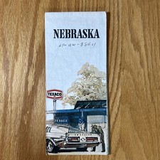 Texaco Map Nebraska Omaha Lincoln Bellevue Grand Island 1975 Gas Oil Advertising