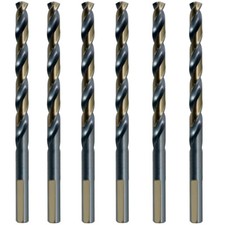 6PCS 21/64" HSS M2 Drill Bits Set Jobber Length Twist 3-Flats Metal Drill Bits