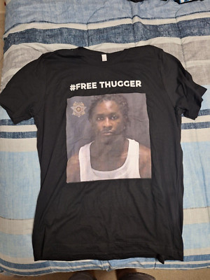 ''# FREE THUGGER'' Young Thug TeePublic T-Shirt USA Seller In Hand Size L - Mens