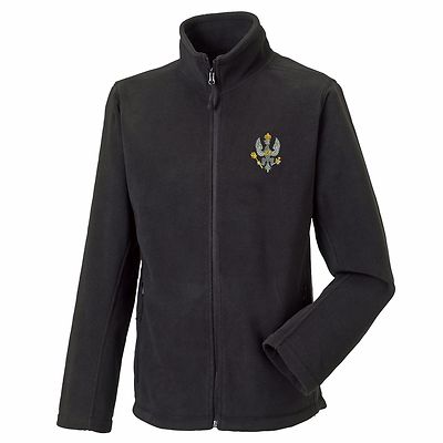 OFFIZIELLES Kings Royal Hussars Fleece-Logo mit durchgehendem Reißverschluss bestickt