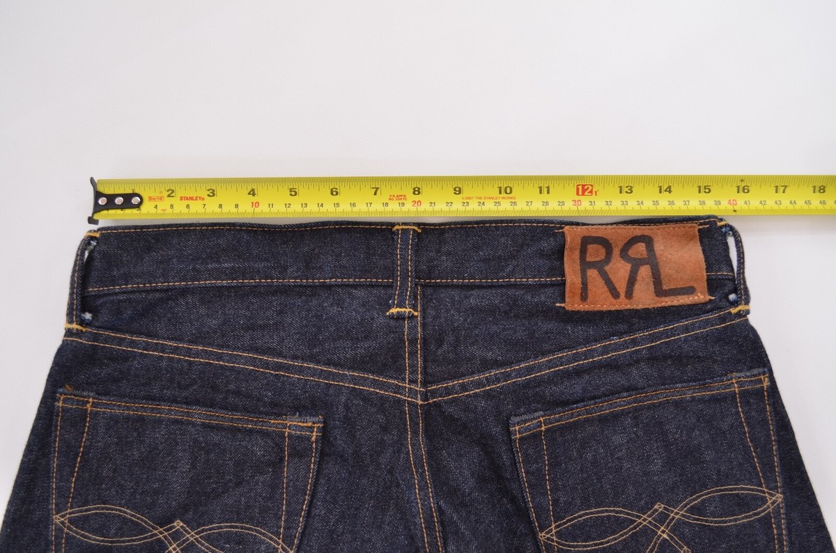 ど*ー様 DOUBLE RL Ralph Lauren 32/32 New Double RL Ralph Lauren RRL Selvedge Shuttle Woven Denim