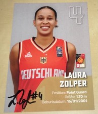 Laura Zolper Orig. signierte Autogrammkarte DBB Frauen Deutschland Basketball #1