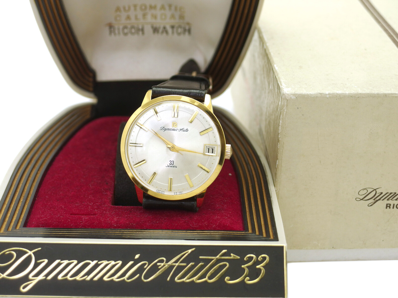 Ricoh Dynamic Auto Ref.57109-45 Gold-plated box buckle 33 stones Automatic  1960s