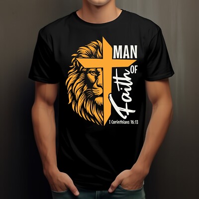 Jesus T-Shirt Gift Man Of Faith Easter God Religious Catholic Religion