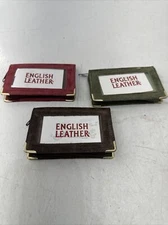 3-Suede English Leather Wallet Zip Around With ID Window - Green, Brown, Red