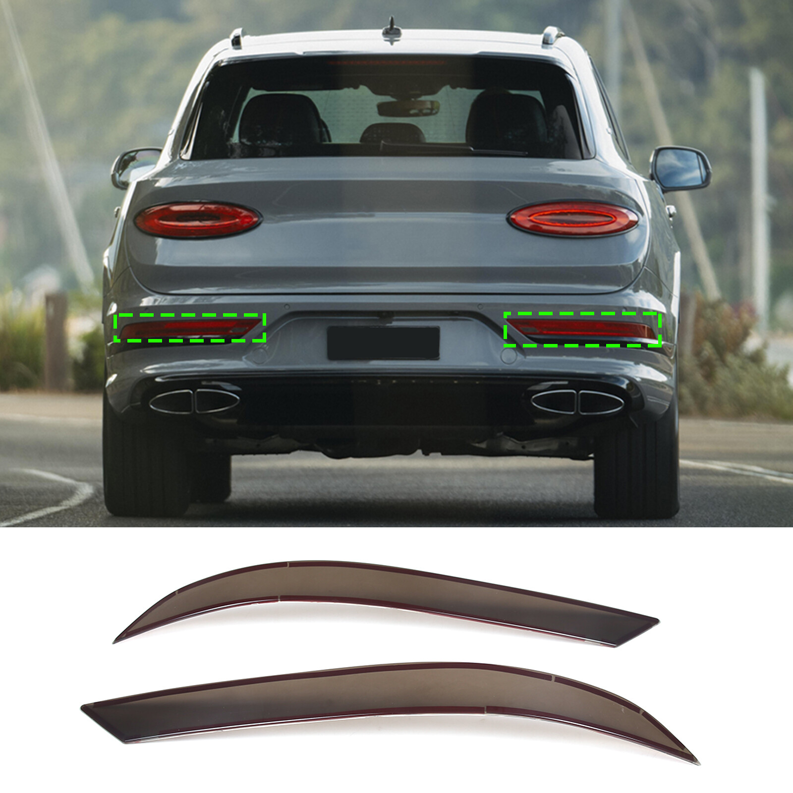 Smoked Black Front Fog Light Fog Lamp Cover For Bentley Bentayga 2021-2023 US