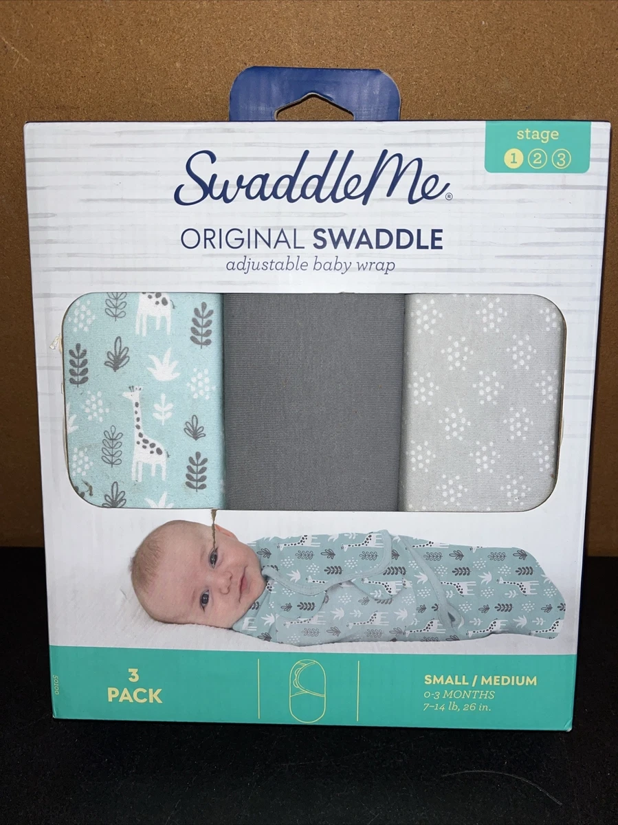 SWADDLE ME Adjustable Baby Wrap Stage 1 (7-14 lbs, 0-3 Months, 26 In) 3  pack