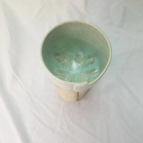Calice/Calice smaltato a goccia in ceramica pizzicata scolpito a mano - Firmato dall'artista - Foto 6 di 10