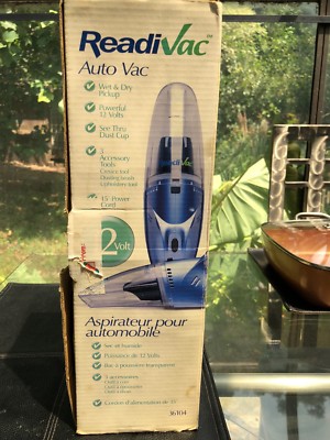 readivac auto vac wet/dey pickup 12 volt with box 3 accessory tools