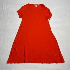 Old Navy T-Shirt Dress Women's Size XS Orange Short Sleeve Midi Round Neck