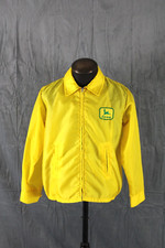 Vintage John Deere Jacket - Windbreaker in Yellow - Men's Small