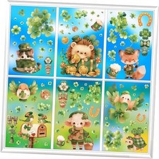 160 Pcs St. Patrick's Day Window Clings, 9 Sheets St. Patrick's Day Window
