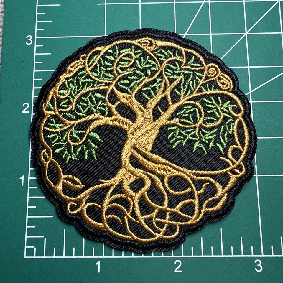 🔥 PREMIUM Tree of Life Vikings Norse Embroidered Patch Iron on 3” Yggdrasil - Image 4 of 4