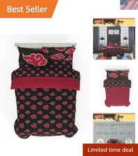 Naruto Akatsuki Bedding Queen 7-Piece Reversible Comforter Sheet Set Microfiber