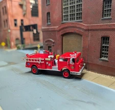 1/87 HO Scale Custom Built 1980s Era Fire Pumper Truck, 3D Printed Resin Model