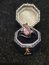 Size N Black And Pink Ring Stamped 10k Gf