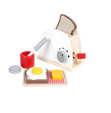 NEW Toy Wooden Toaster and Accessories pretend playset toy for any cooking set