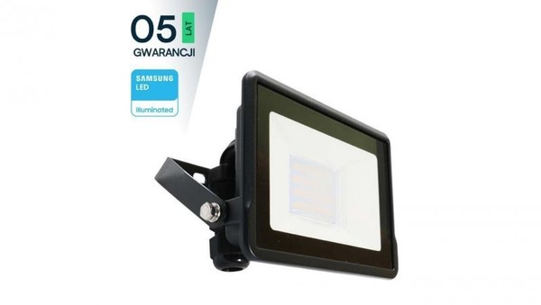 Projektor LED 20W 1510Lm 6500K Dioda samsung IP65 Czarny 5 Lat Gwarancji 20309-image