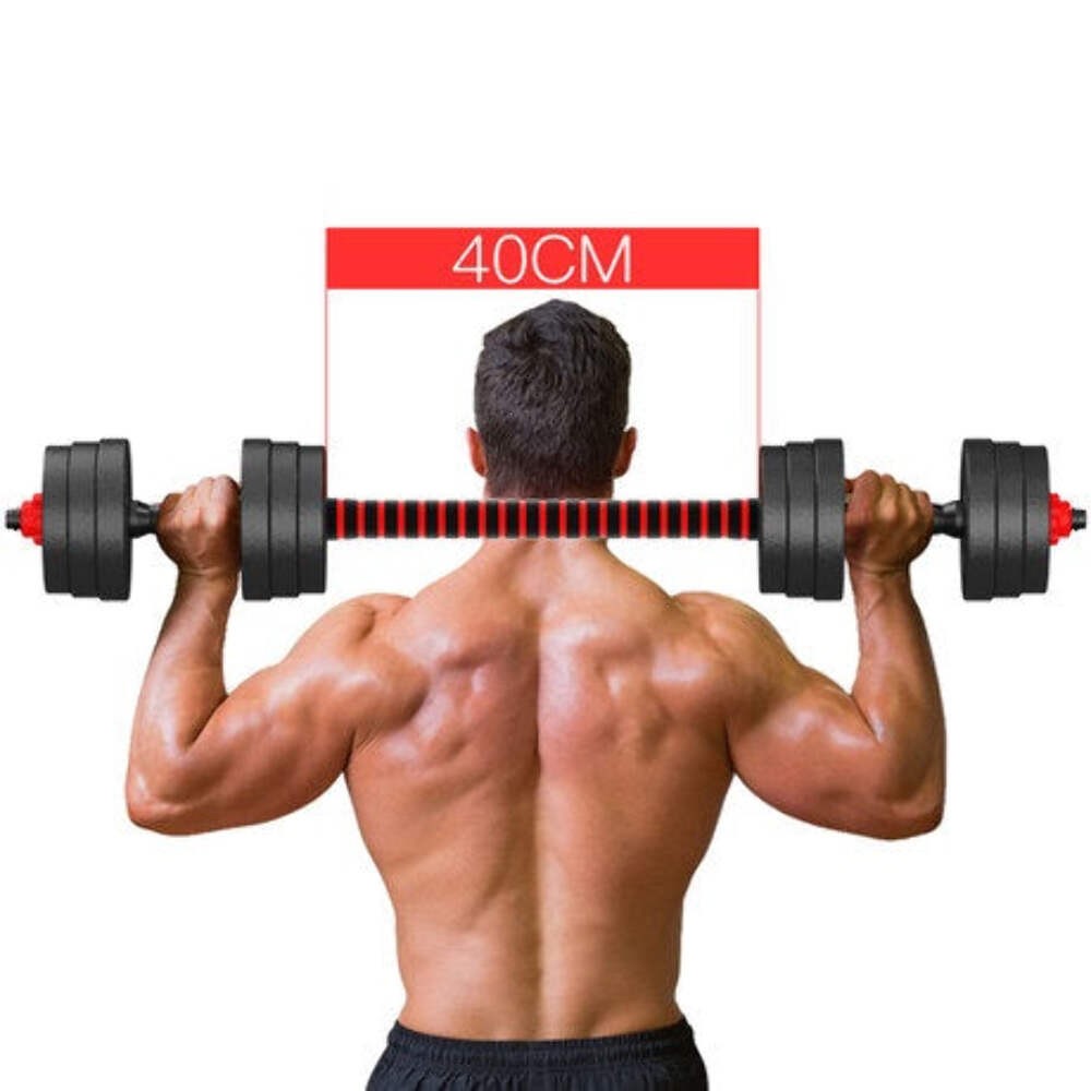 KIT MANUBRI BILANCIERE DUMBBELL SET PESI REGOLABILI COMPONIBILI DA PALESTRA 30KG foto 3