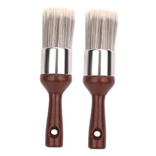 2pcs Furniture Salve Brush, Brown Wooden Leather Furniture Salve Brush with