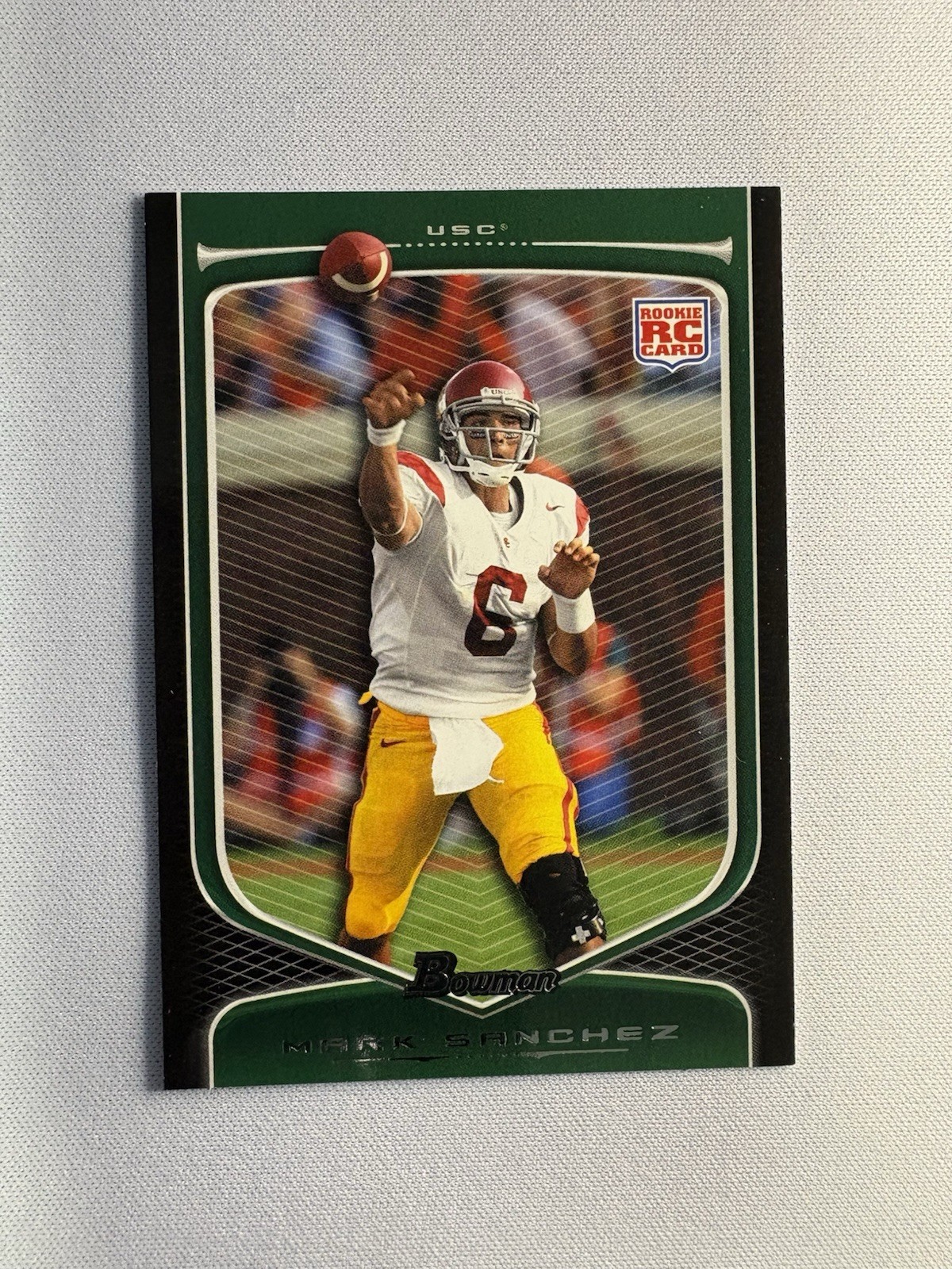 Bowman 2009 Draft Picks Mark Sanchez Rookie #190 USC Trojans Football NCAA