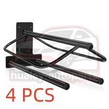 Premium Horse Saddle Rack 4X Wall Mounted Black with Pad Bar Saddle Stand