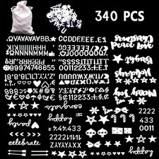 340 Characters White Letter Set for Changeable Felt Letter Boards, 3/4 Inch L...