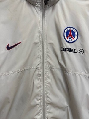 Vintage 90s Nike PSG Paris Saint Germain Gray Light Jacket Xlarge