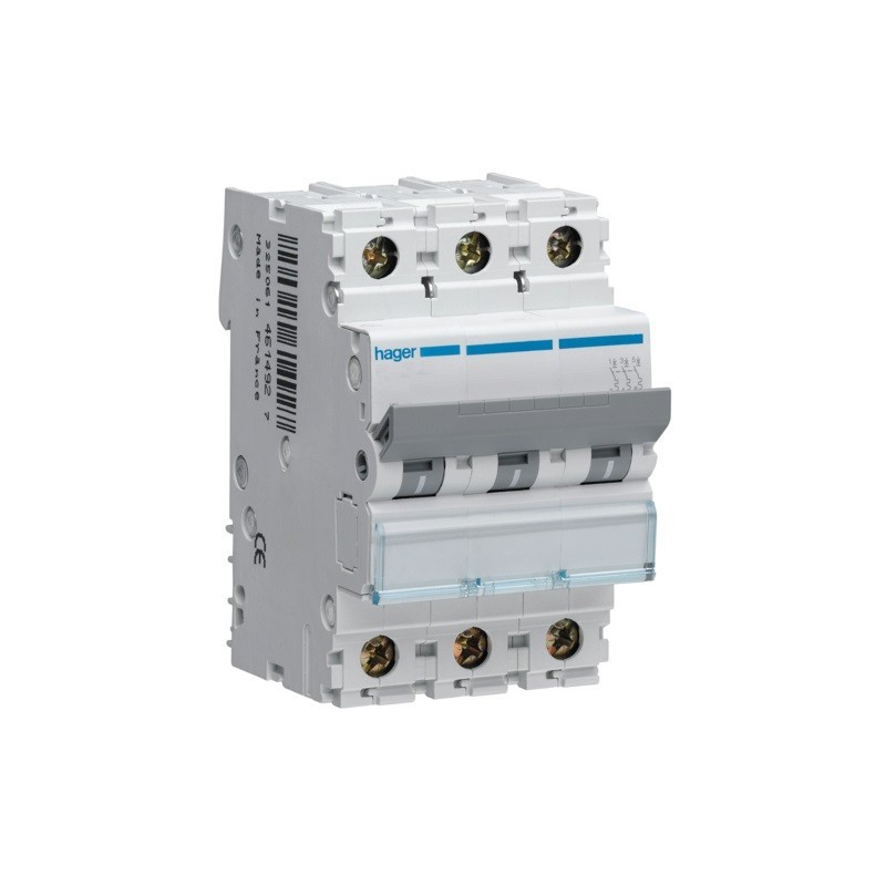 Interruttore Automatico 3P 40A 6 Ka C 3M ( Hager Cod. Mca340 )