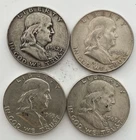 Franklin Half Dollar Lot Of 4 Various Dates