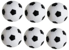 Foosball Table Replacement, 1.42 Inch/36mm Table Soccer Balls 6 black and white