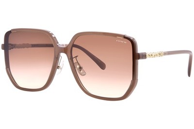 Coach CR635 HC8401D 580874 Sunglasses Women's Milky Brown/Brown Gradient 64mm