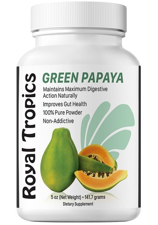 Royal Tropics Green Papaya Digestive Enzymes Powder 5 унций порошка
