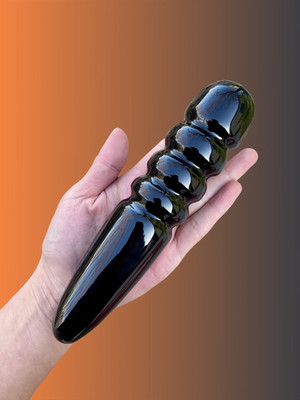 7'' Black Obsidian Crystal Wand - Healing Stick - Crystal Yoni Wand - Healing Wan