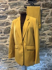 Next yellow textured trouser suit size 10R