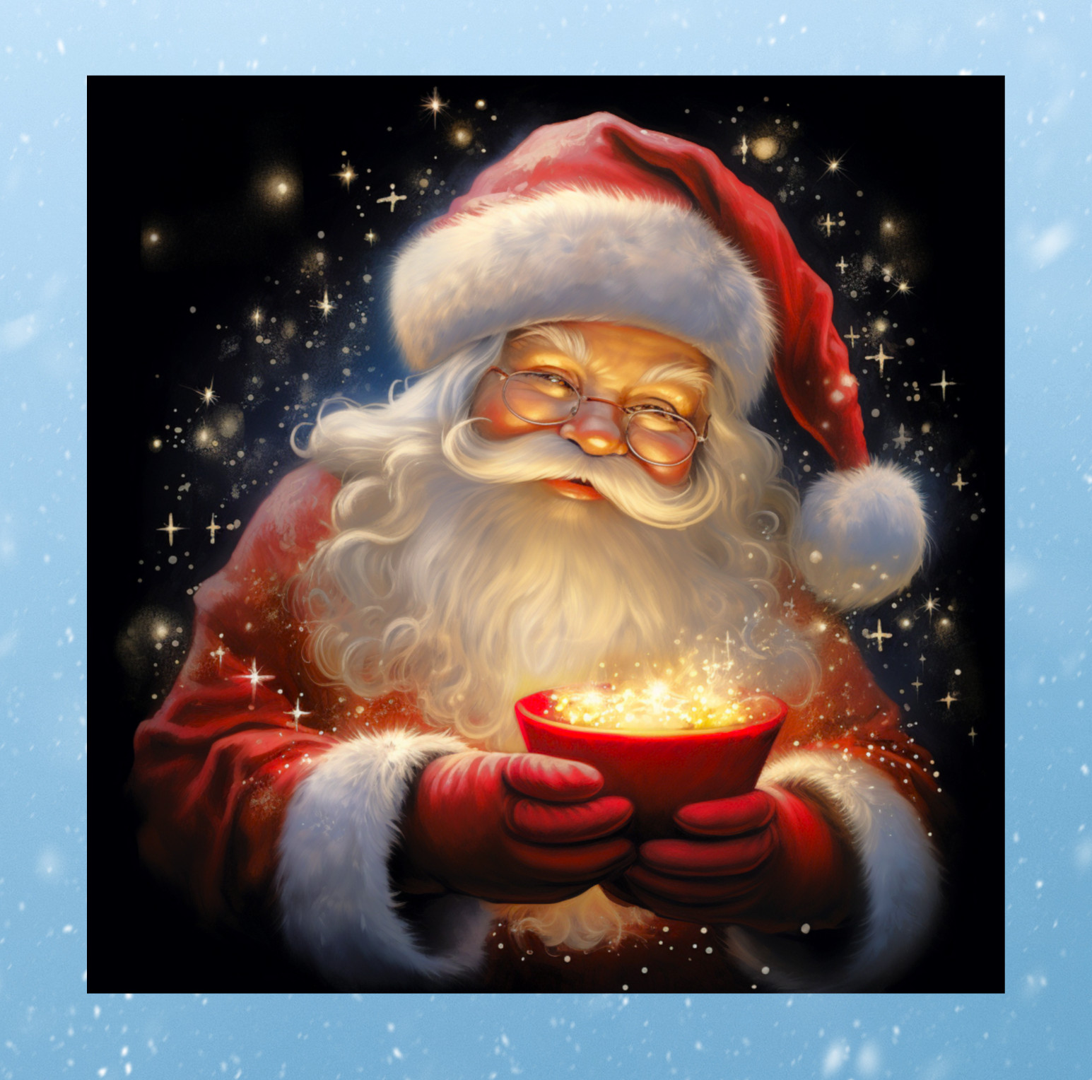 Santa Claus Christmas WINDOW CLING Size 8" Vinyl