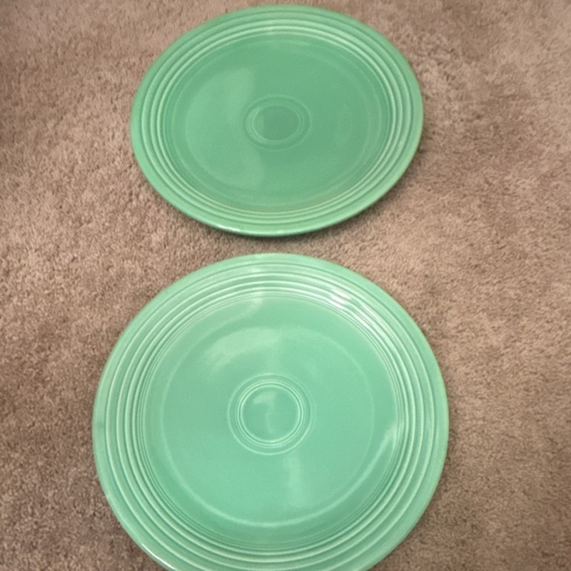 2x Vintage Fiesta Chop plate round serving platter 12” 