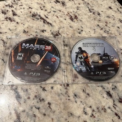 Lot of 2 PS3 Games (Mass Effect 3 & Battlefield 4) Disk Only- Tested
