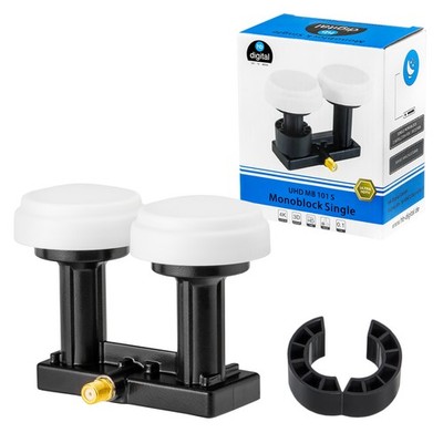 Single LNB Monoblock 0,1dB Astra Hotbird Doppel LNB Full HD HDTV 4k UHD Satellit