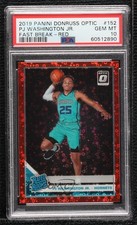 2019 Donruss Optic Fast Break Red Prizm 63/85 PJ Washington Jr #152 PSA 10 07m7