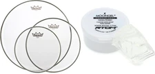 Remo Emperor Clear 3-piece Tom Pack - 10/12/16 inch + RTOM MGC Value Bundle