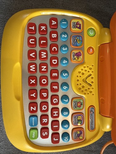 Vtech Tote & Go Laptop Web Orange & Yellow Corded Mouse Tested Works - Picture 4 of 7