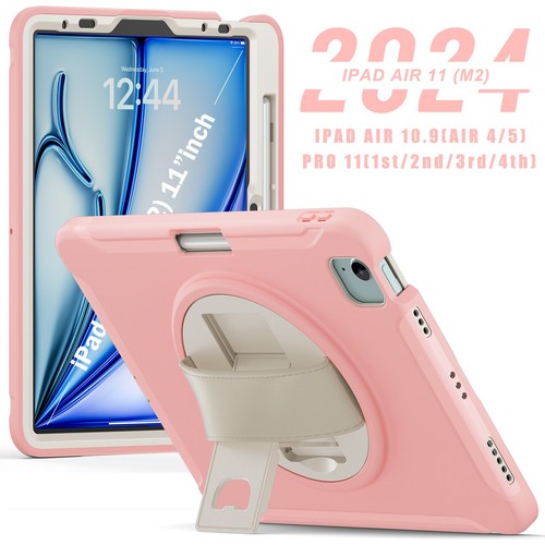 Housse Etui Support Sangle PU Résistant Antichoc pour iPad Air 11" M2 M3 - Photo 45/50