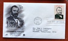 PRESIDENT ULYSSES S GRANT CIVIL WAR  1986 PCS ARTCRAFT CACHET FDC VF
