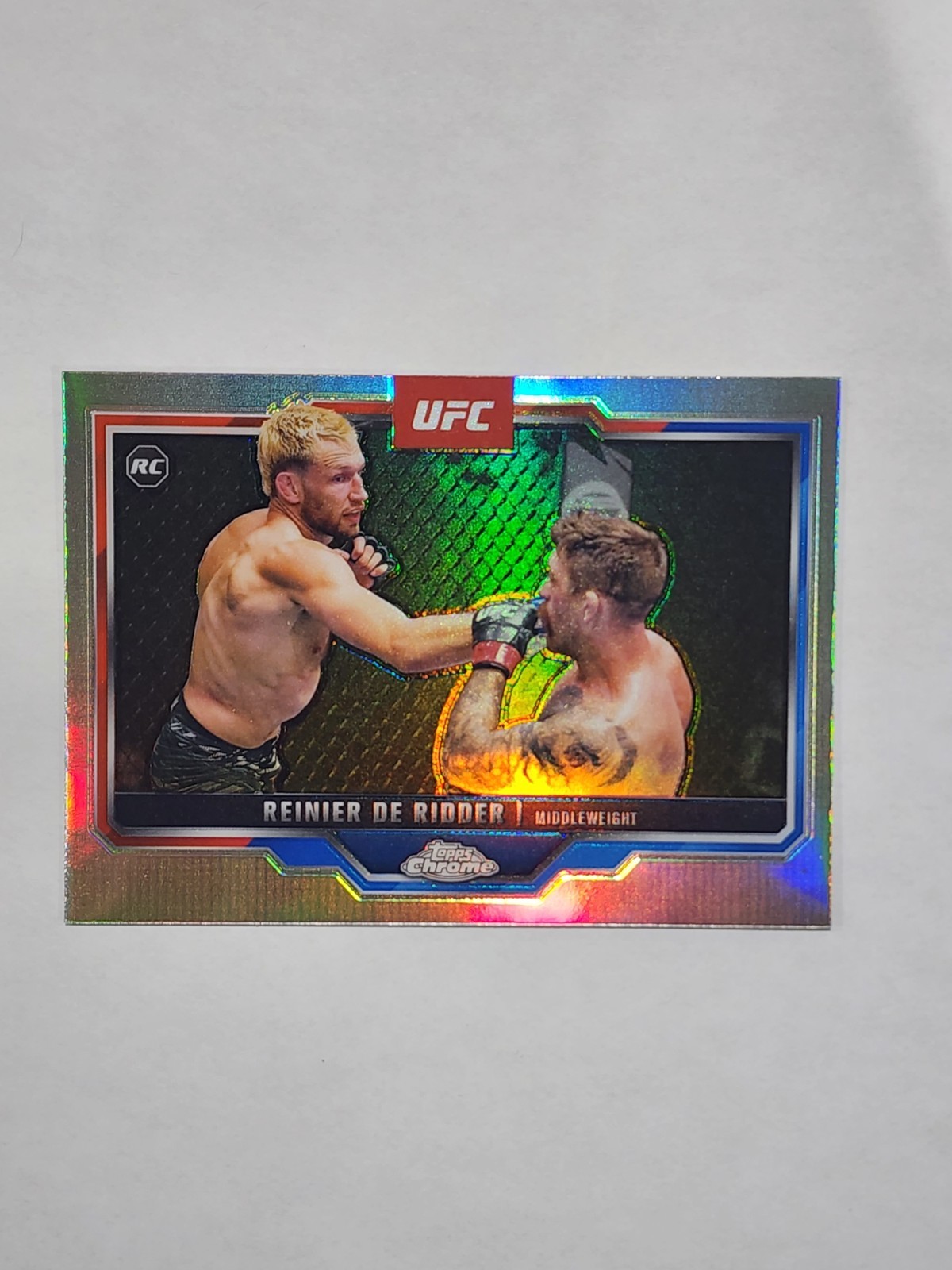 2025 Topps Chrome UFC Reinier de Ridder #185 (RC) Chrome Refractor