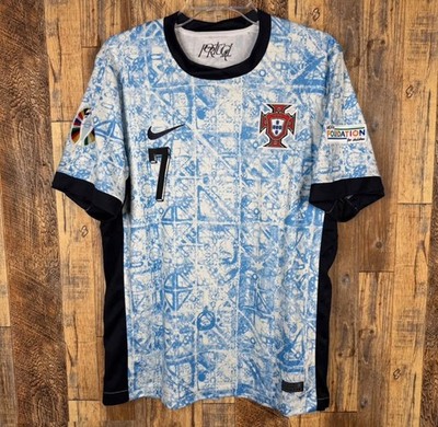 Portugal 2024 Away Soccer Jersey RONALDO #7 Nike Men's M | eBay