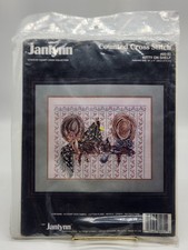 1991 Janlynn Counted Cross Stitch Kit 80-82 Kitty on Shelf 14" x 11"