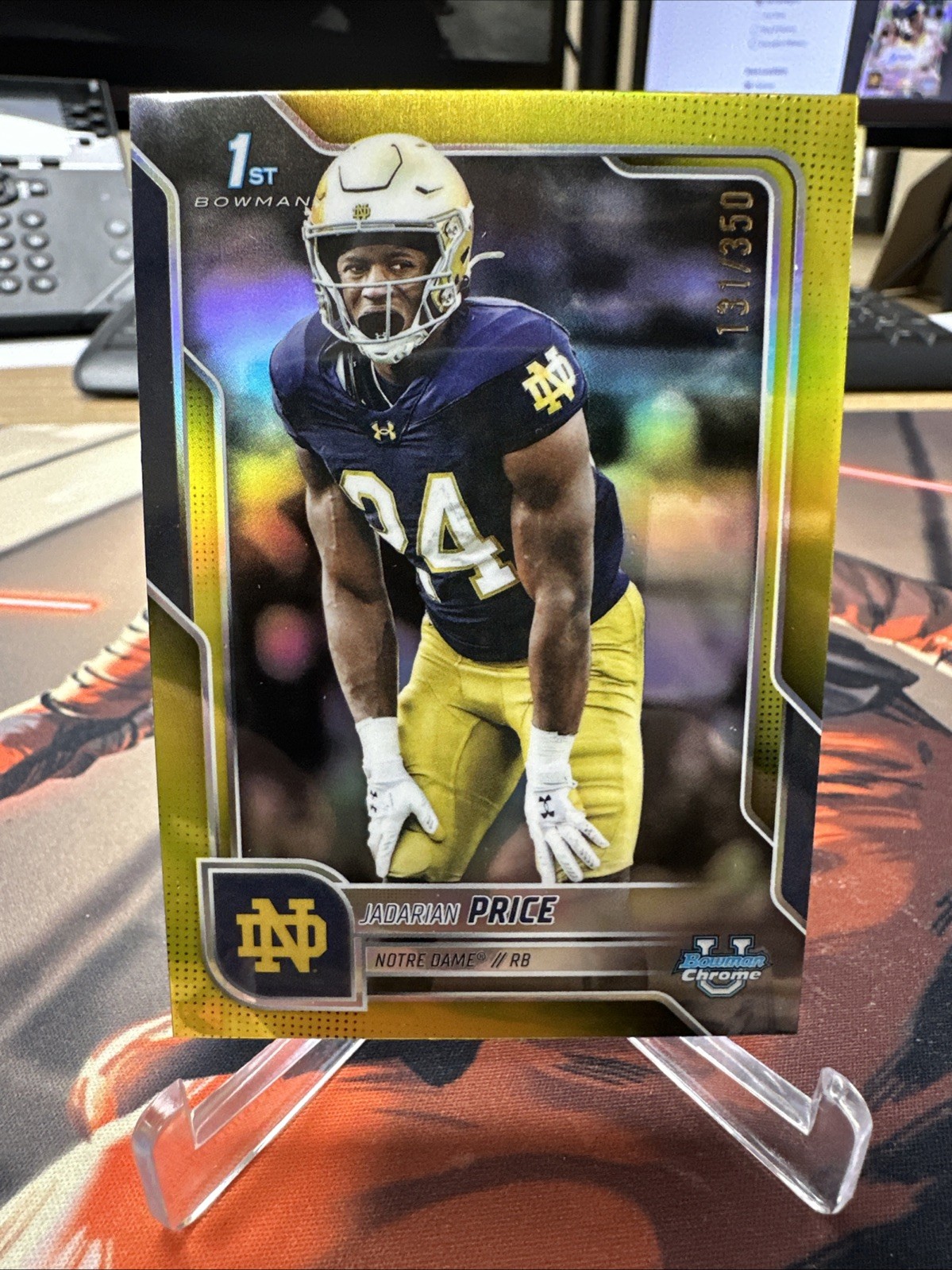 2025 Bowman University Chrome - Jadarian Price #117 Yellow Refractor 131/350 RC